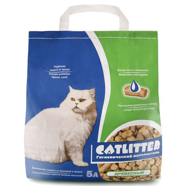 Древесный наполнитель Catlitter для кошачьего туалета