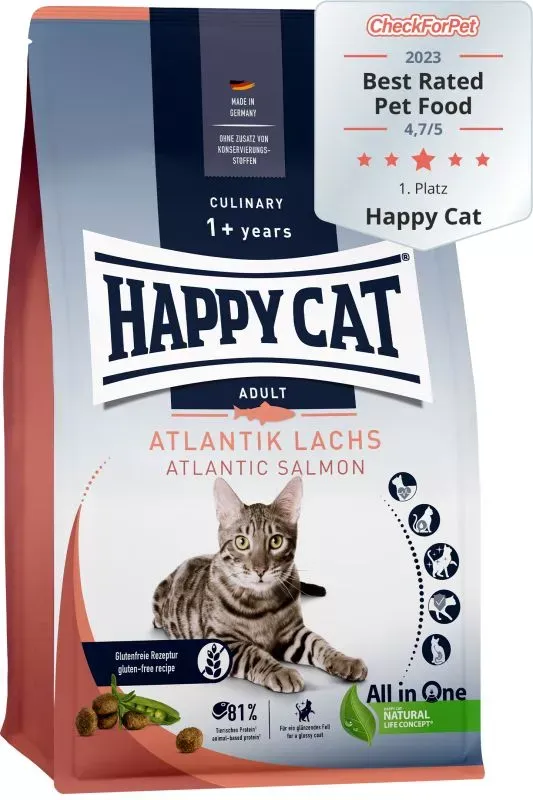 Happy Cat adult atlantik lachs Atlantic salmon. Кулинарный взрослый атлантический лосось