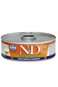 Консервированный влажный корм, Farmina N&D Pumpkin Cat, Н&Д для кошек с Тыквой, ягненок и черника Фармина 70 г