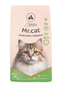 Attila Mr. cat сухой корм говядина для стерилизованных кошек