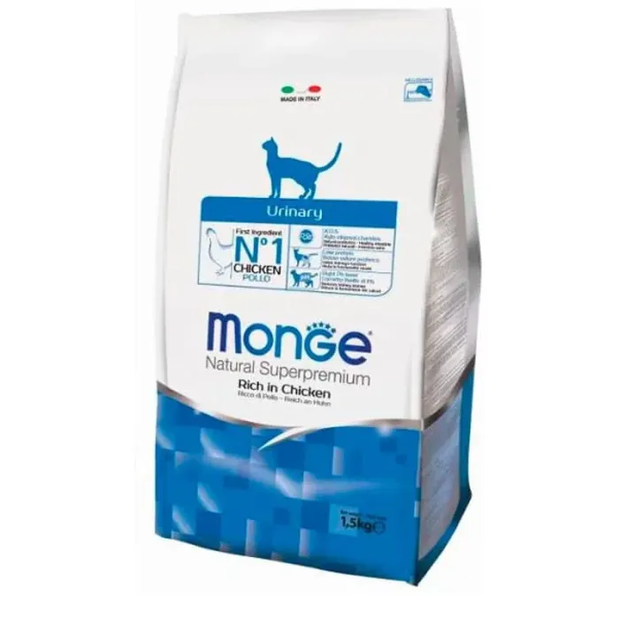 Monge - Urinary Cat, Сухой корм для кошек с мочекаменной болезнью, 1,5 кг