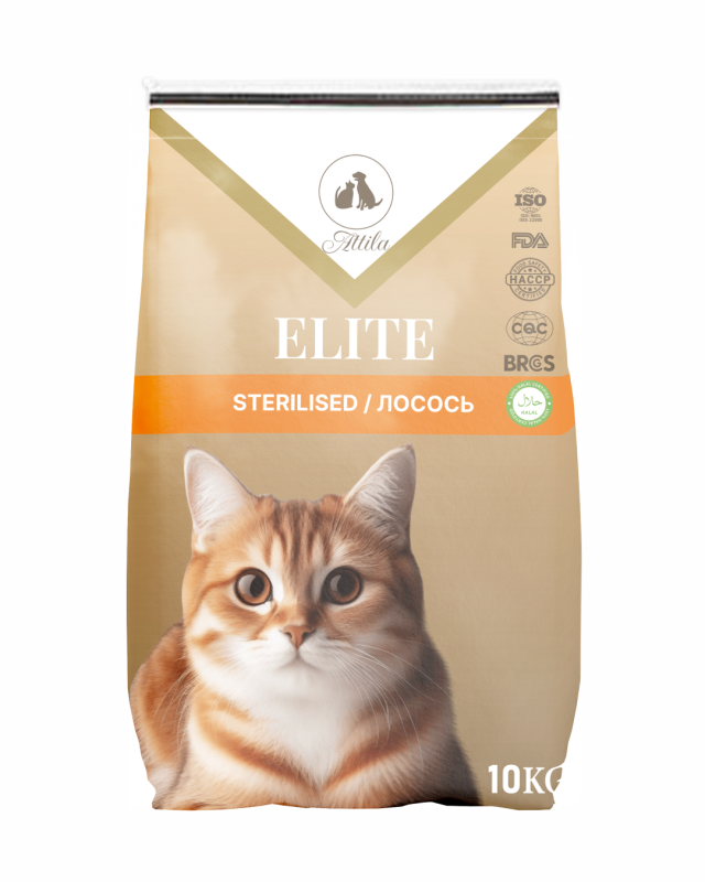 Elite Cat Sterilised Salmon -Сухой корм для стерилизованных кошек с лососем