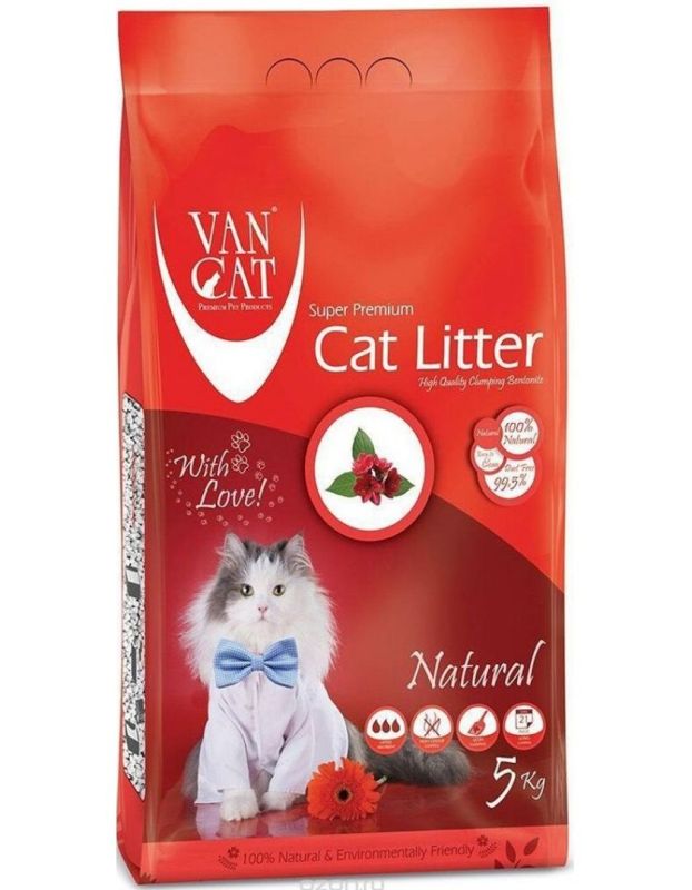 Van Cat Natural "100% Натуральный", без пыли 5 литров