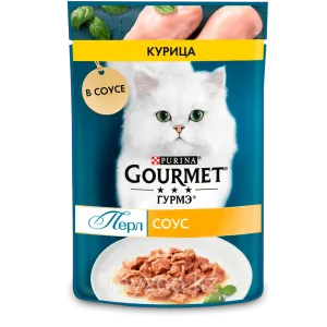 Gourmet Перл кусочки курицы в соусе, пауч 75 гр.
