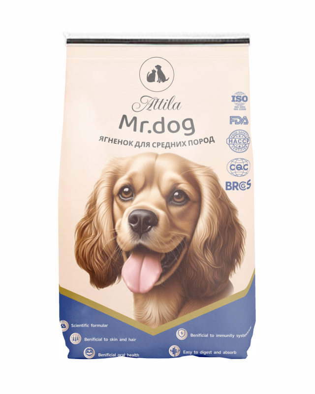 Mr. Dog Medium Adult lamb - Сухой корм для взрослых собак средних пород, ягнёнок