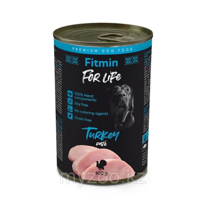Fitmin For Life Turkey — консервы для собак с индейкой, 800 г