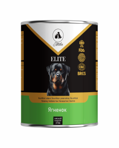 Elite Консервы для собак паштет ягненок, 375гр