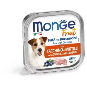 MONGE FRUIT ДЛЯ СОБАК ИНДЕЙКА И ЧЕРНИКА 100Г
