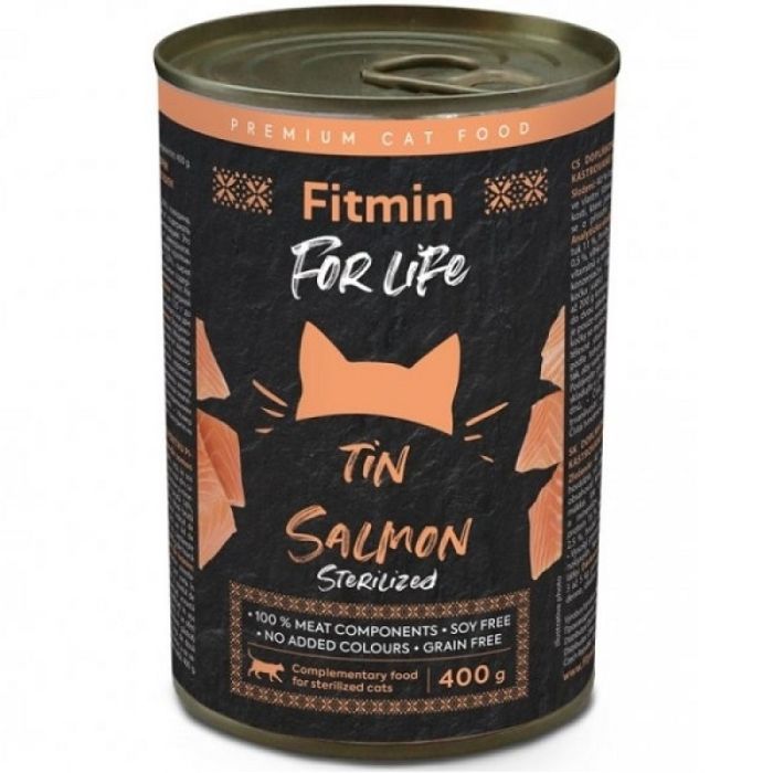 Fitmin For Life Cat Tin Sterilized Salmon 400 gr