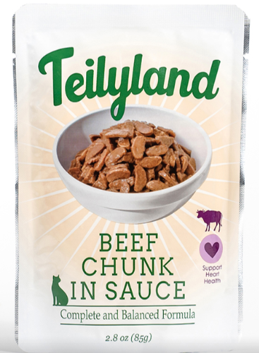 Teilyland Пауч для кошек, Кусочки говядины в соусе, 85 гр