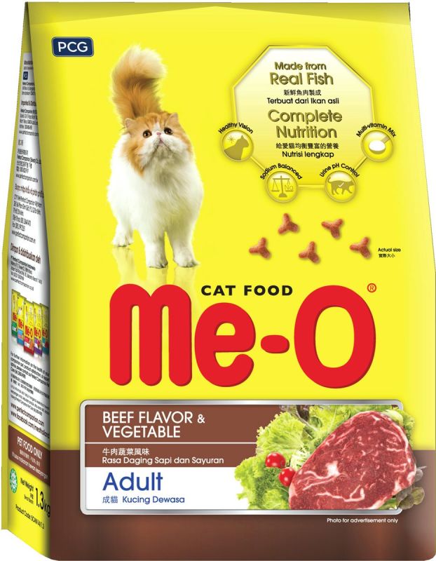 Me-O cat food beef and vegetable сухой корм для кошек Говядина с овощами