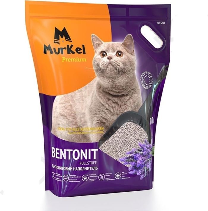 Murkel бентонитовый наполнитель с запахом лаванды, 5 литров 