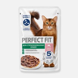 Perfect Fit для стерилизованных кошек с лососем в соусе
