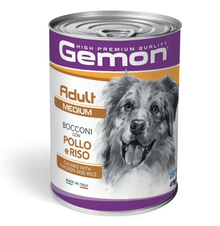 Gemon Dog medium adult с курицей и индушкой, 415g