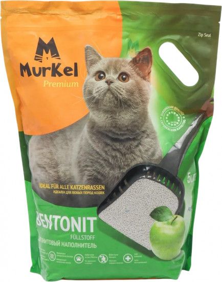 Murkel бентонитовый наполнитель с запахом яблока, 10 литров 