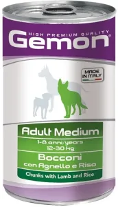 Gemon Dog Medium консервы для собак средних пород (кусочки) Ягненок и рис, 1250