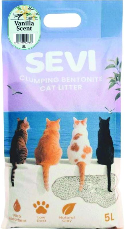 Sevi наполнитель бентонитовый с запахом ванили, 5 литров
