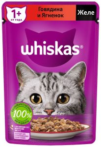 Whiskas желе говядина, ягненок 75 г