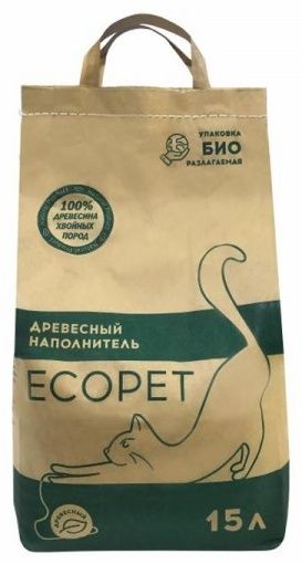 ECOPET древесный наполнитель 15 л