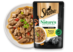 Sheba Nature's 75г Курица со сладким перцем в соусе