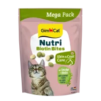 GimCat Nutri Biotin Bites, витамины для кошек для кожи и шерсти с биотином, 425г