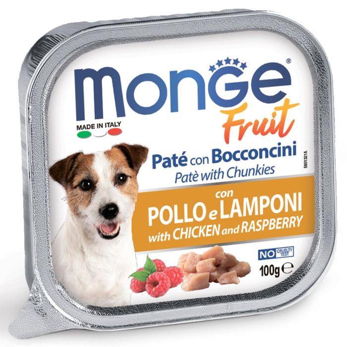 Monge Dog Fruit Консервы для собак курица с малиной 100 г