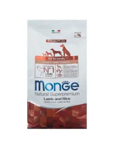 Monge Dog корм для щенков и юниоров, ягненок с рисом и картофелем
