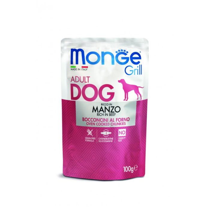 Monge Dog Grill Pouch паучи для собак говядина