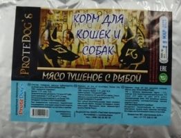 ProteDogs Мясо тушеное с рыбой для всех пород 500 г