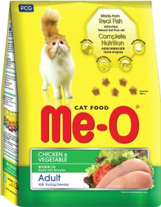 Me-O cat food chiken and vegetable. Курица с овощами