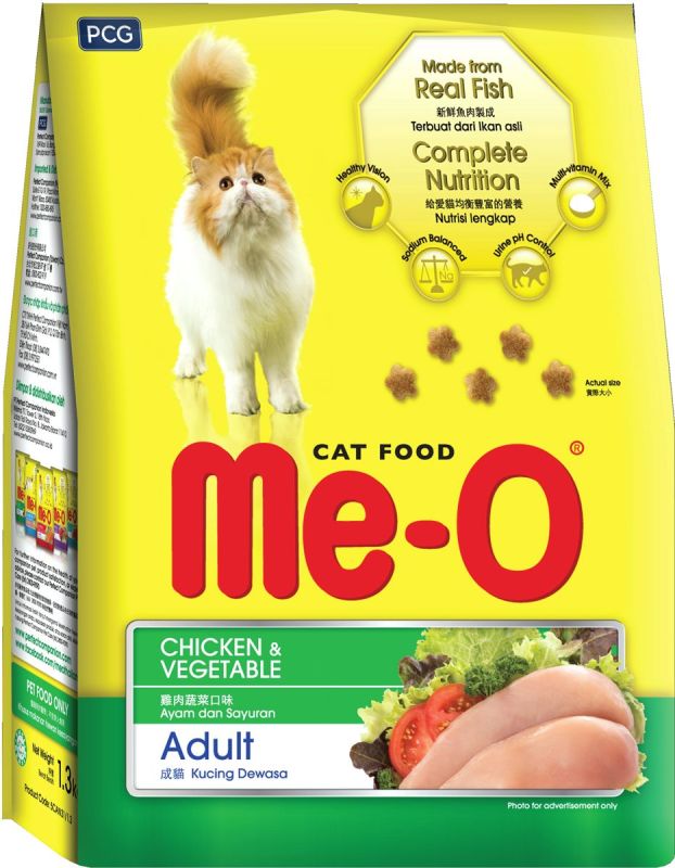 Me-O cat food chiken and vegetable сухой корм для кошек Курица с овощами