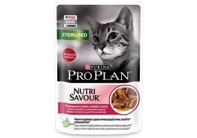 ProPlan Sterilised, ПроПлан для стерилизованных кошек с уткой в соусе