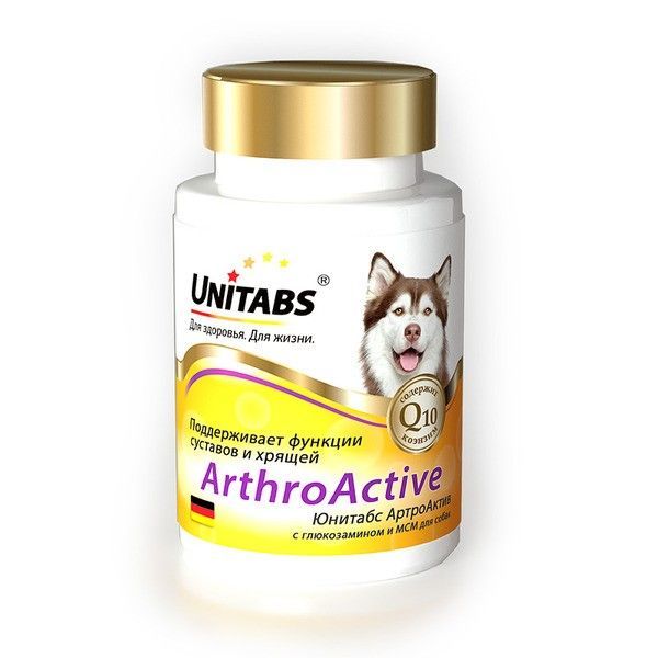 Unitabs ArthroActive. Витамины для собак при болезнях суставов