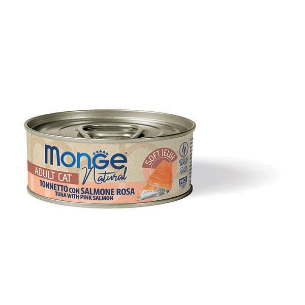 Monge Natural Jelly с тунцом и лососем, консервы в желе 80 г