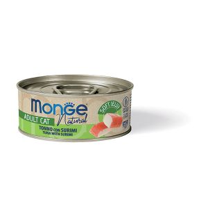 Monge Natural Jelly с желтоперым тунцом и сурими, консервы в желе 80 г