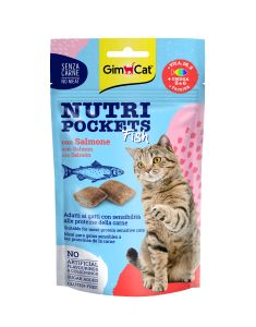 GIMCAT NUTRI POCKETS FISH ХРУСТЯЩИЕ ПОДУШЕЧКИ БЕЗЗЕРНОВЫЕ ДЛЯ КОШЕК