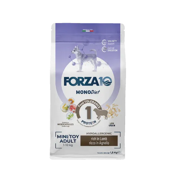 Forza10 Mini & Toy DIET из ягненка с рисом, 1,5 кг