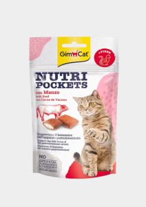GimCat Nutri Pockets, с говядиной и солодом, 60 г