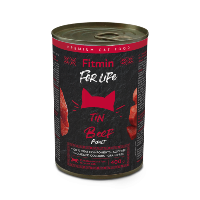 Fitmin For Life Cat Tin Adult Beef 400gr