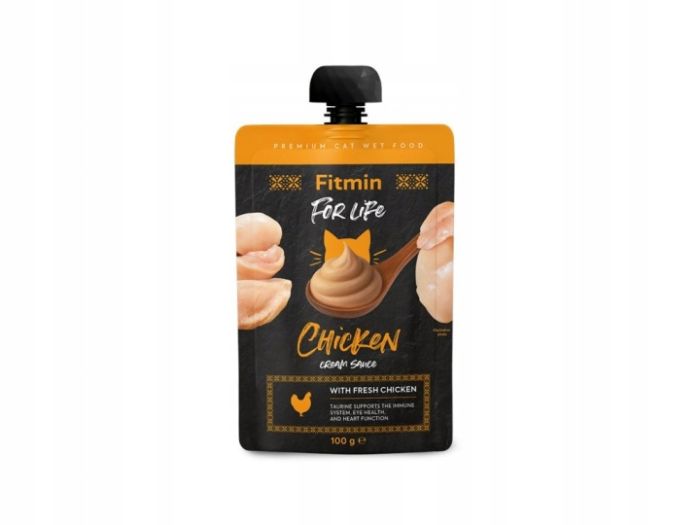Fitmin For Life Cream Sauce с курицей для кошек, 100 г