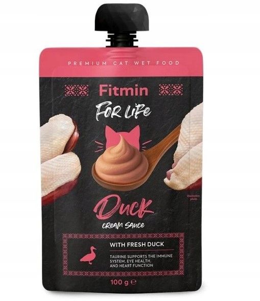 Fitmin For Life Cream Sauce с уткой для кошек, 100 г