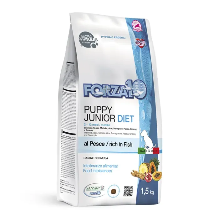 Forza 10: Puppy Junior Diet Pesce 1,5 кг., монобелковый корм для щенков из океанической рыбы