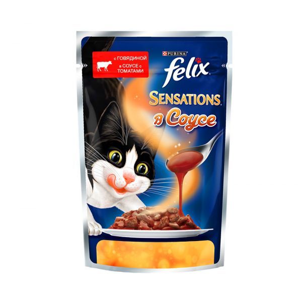 Felix Sensations (говядина с томатами) в соусе 85гр