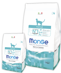 Monge Superpremium Cat Hairball Chicken — сухой корм для выведения шерсти у кошек