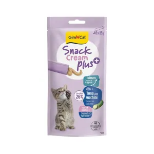 Лакомство для котят GimCat Snack Cream Plus, тунец с цукини, 6x15г