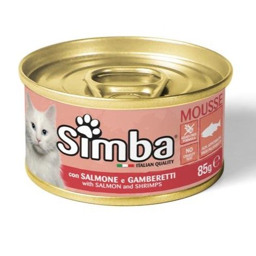 Simba Mousse мусс для кошек с лососем и креветками