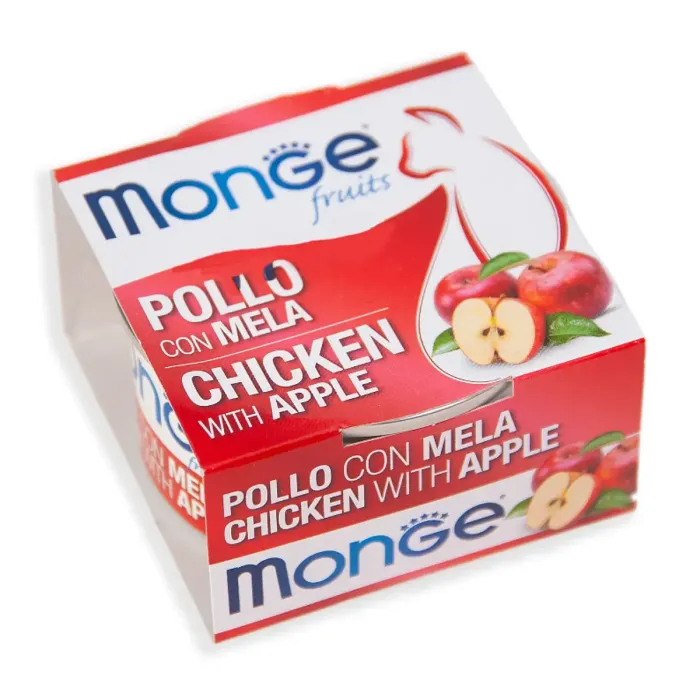 Monge Natural Fruits pollo con mela, влажный корм с курицей и яблоком
