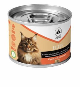 Elite Консервы для кошек желе со вкусом курицы и креветок, 80гр.