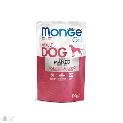 Monga dog. Grill Pouch with Beef (Кусочки с телятиной 100 гр)