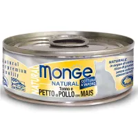 Monge Natural petto di pollo con mais, со вкусом тунца курицы и кукурузы